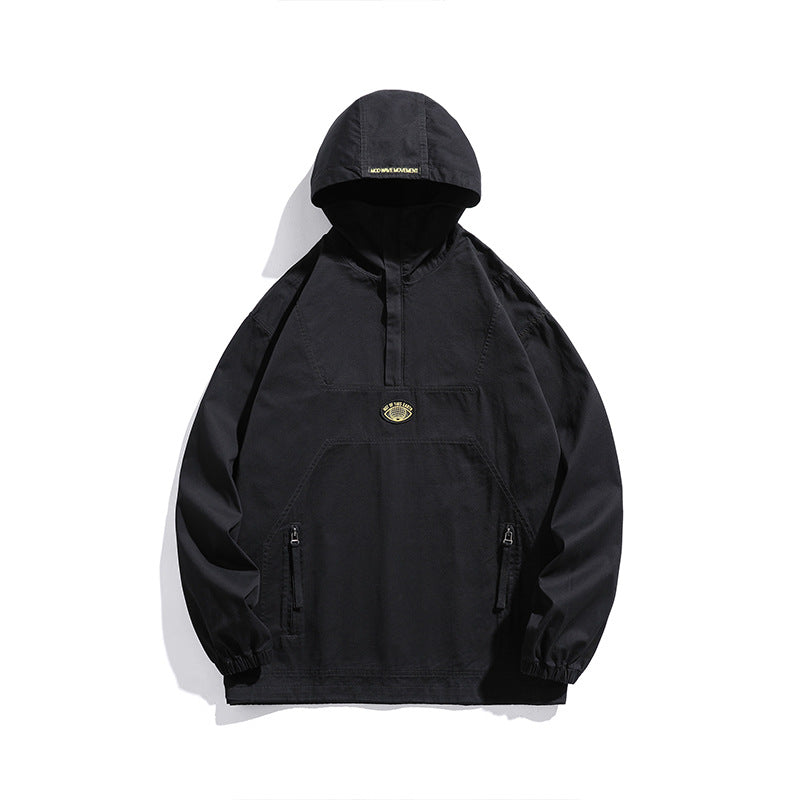 Men's Hooded Anorak Pullover Jacket in Oversize Utility Style Mune Fashion