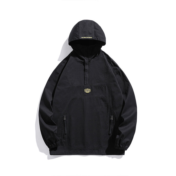 Men's Hooded Anorak Pullover Jacket in Oversize Utility Style Mune Fashion