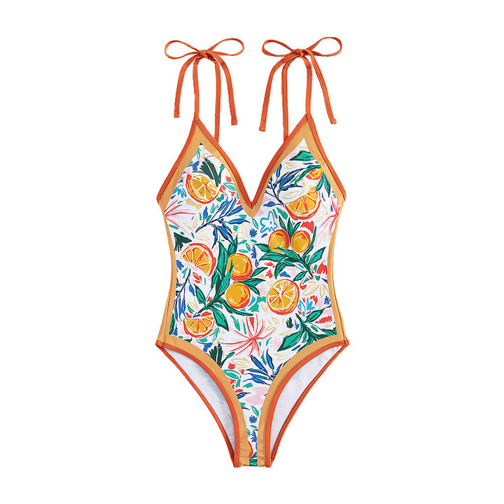 Women's swimsuit with vibrant plant and fruit motif Mune Fashion