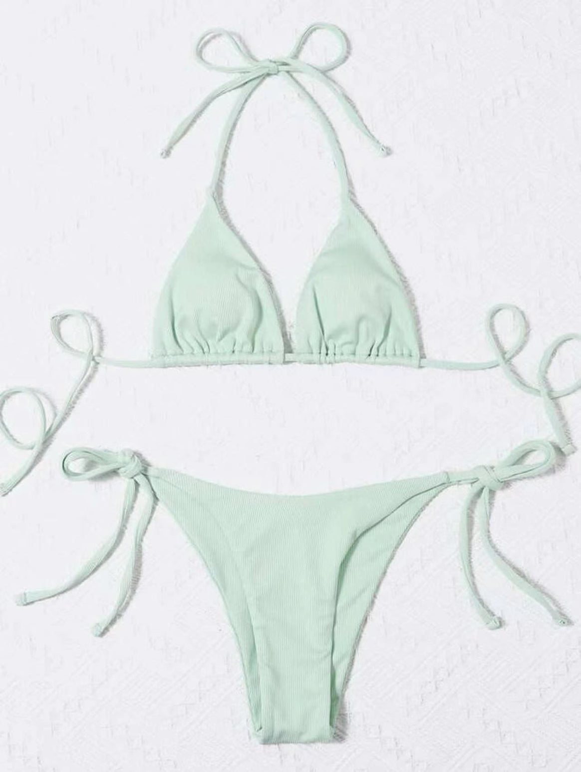 Women's triangle bikini with adjustable straps and playful ties Mune Fashion