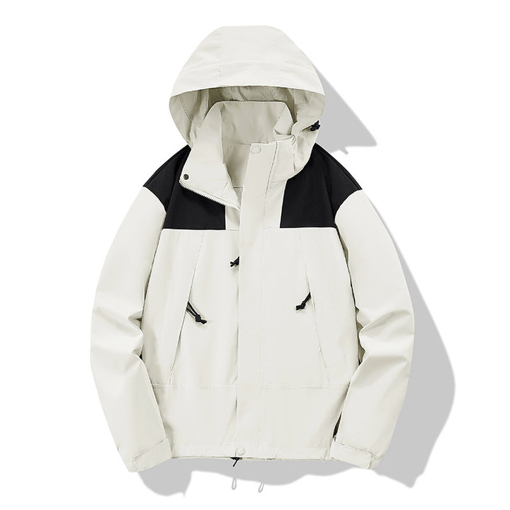 Men's water-repellent softshell jacket with hood, adjustable hem, and multifunction pockets Mune Fashion