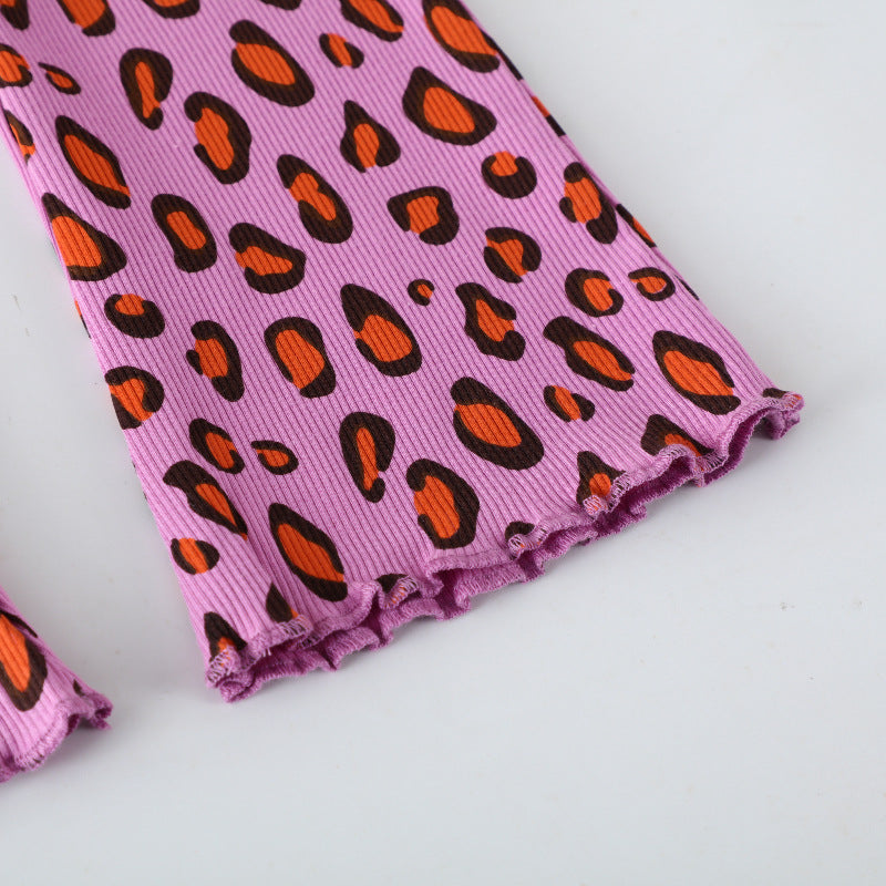 Ladies casual leggings with animal print Mune Fashion