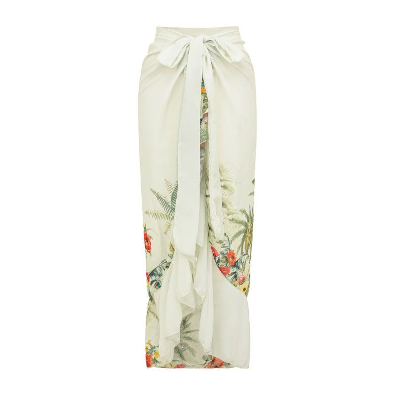 Women's Asymmetrical Bathing Suit with Refined Cut-Out and Floral Design Mune Fashion