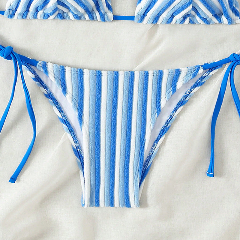 Women's bikini slip with adjustable straps and striped design Mune Fashion