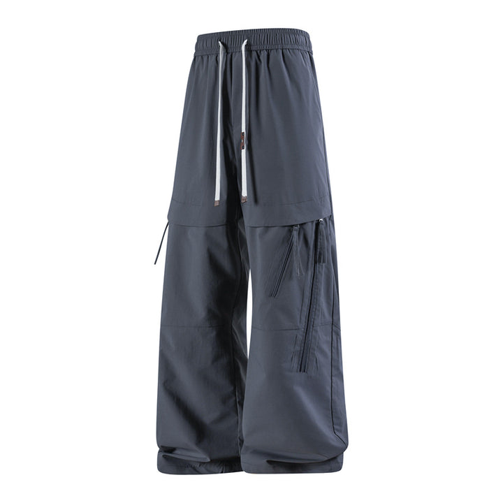 Men's Stylish Cargo Pants with Elastic Waistband and Practical Zipper Pockets Mune Fashion