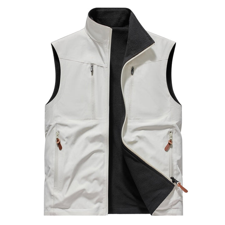 Men's Windproof Softshell Vest with Fleece Lining & Multifunctional Pockets Mune Fashion