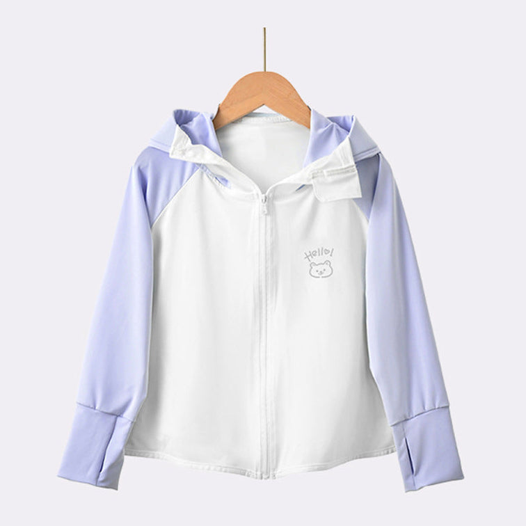 Girl lightweight sun jacket with hood Mune Fashion