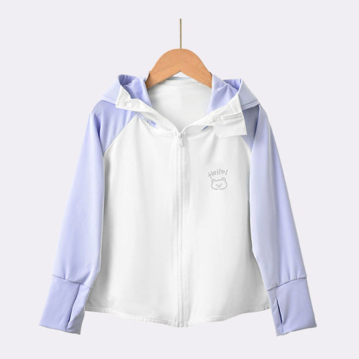 Girl lightweight sun jacket with hood Mune Fashion