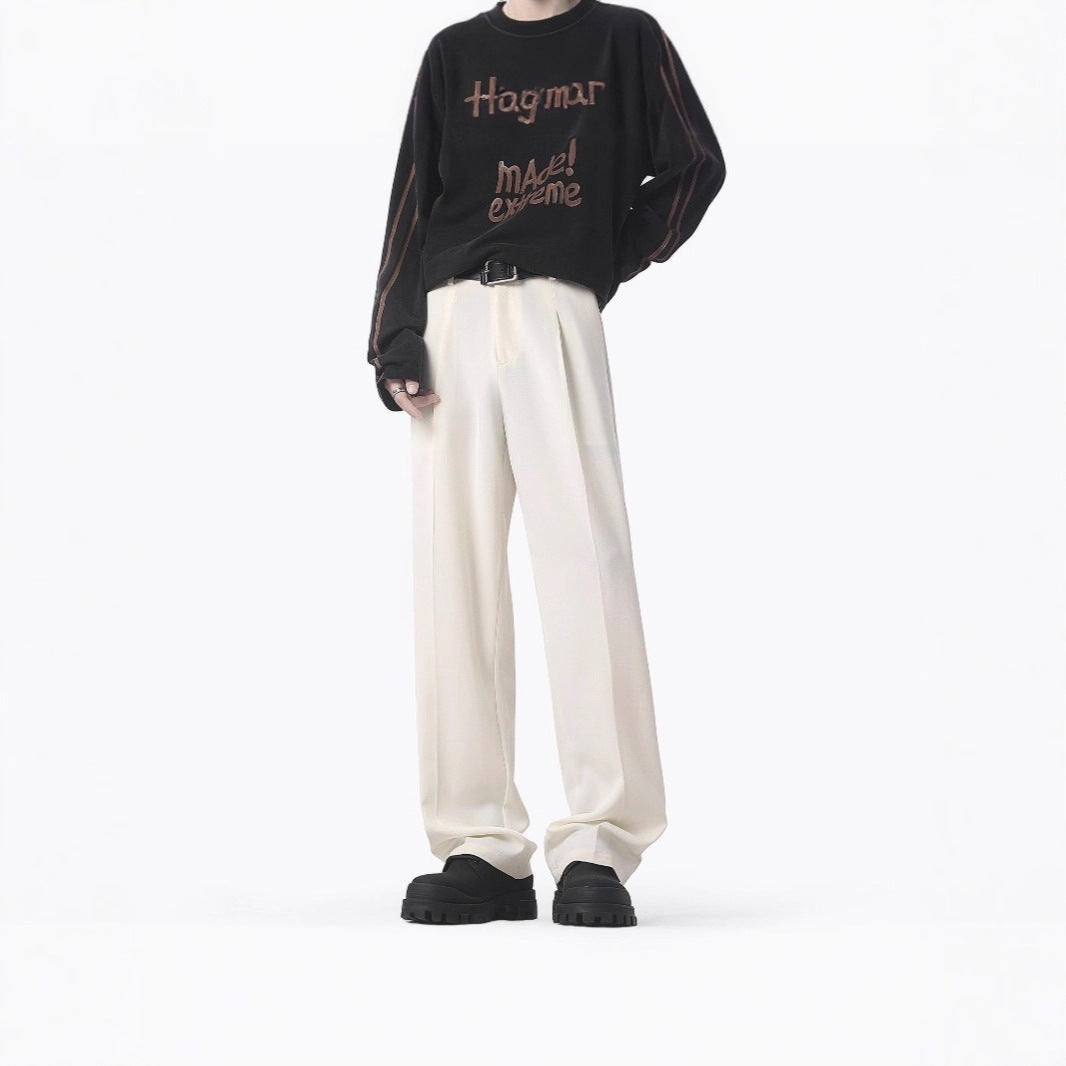 Women Elegant and Comfortable Wide-Cut Fabric Trousers Mune Fashion