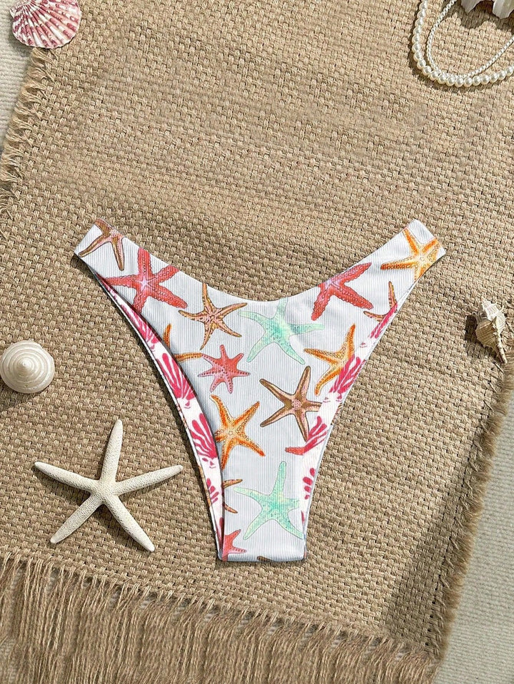 Women's triangle bikini with maritime star pattern Mune Fashion