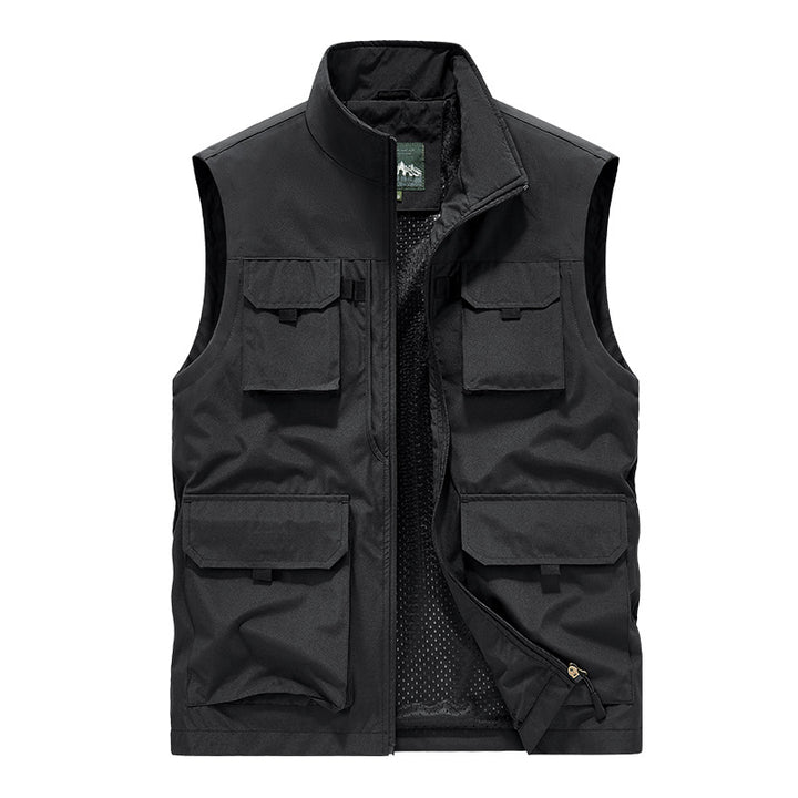 Men's Multifunctional Outdoor Vest with Multiple Pockets and Breathable Mesh Lining Mune Fashion
