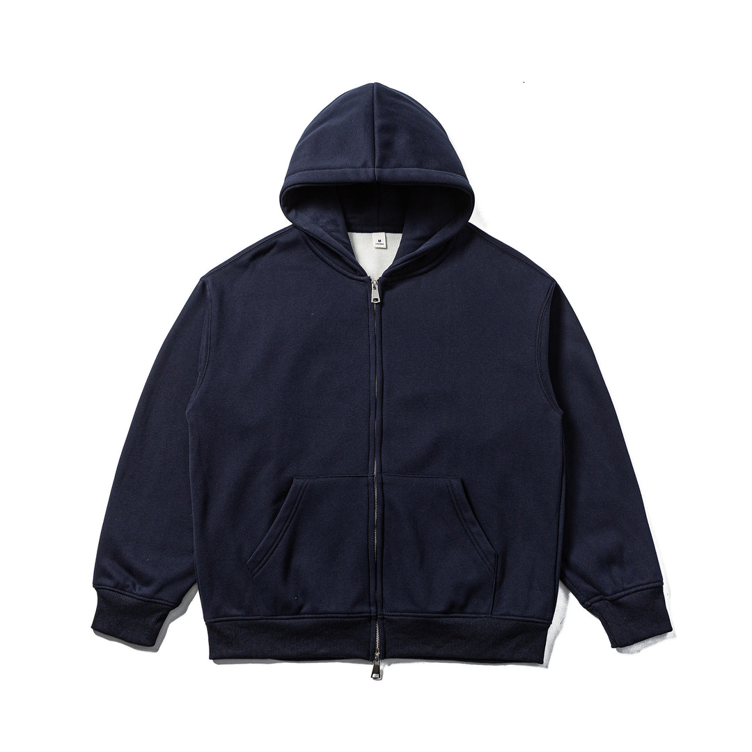 Unisex Hooded Sweat Jacket with Two-Way Zipper and Kangaroo Pocket Mune Fashion
