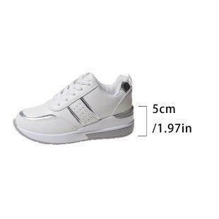 Women’s wedge sneaker with mid-high platform, padded comfort shaft and elastic side insert Mune Fashion