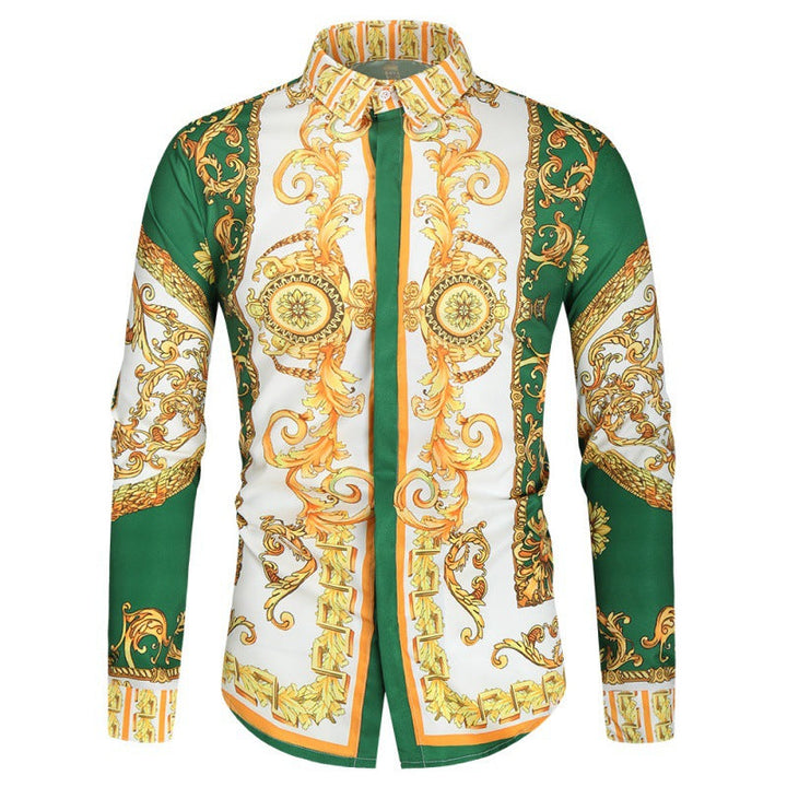 Men's Luxury Shirt with Impressive Baroque Pattern Mune