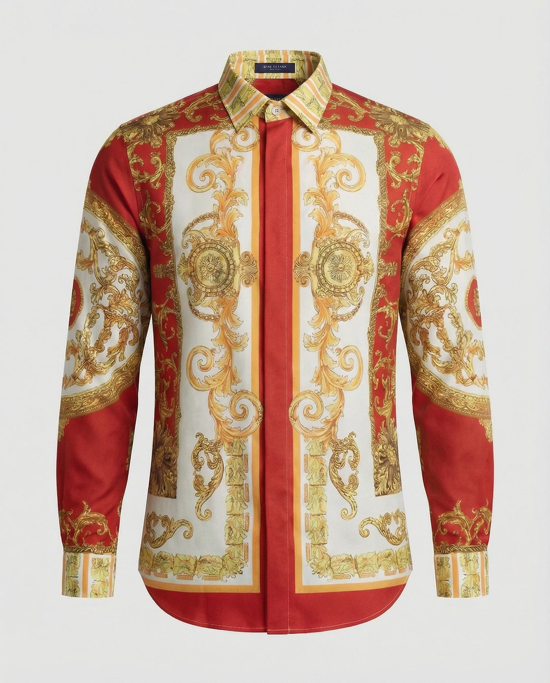 Men's Luxury Shirt with Impressive Baroque Pattern Mune Fashion