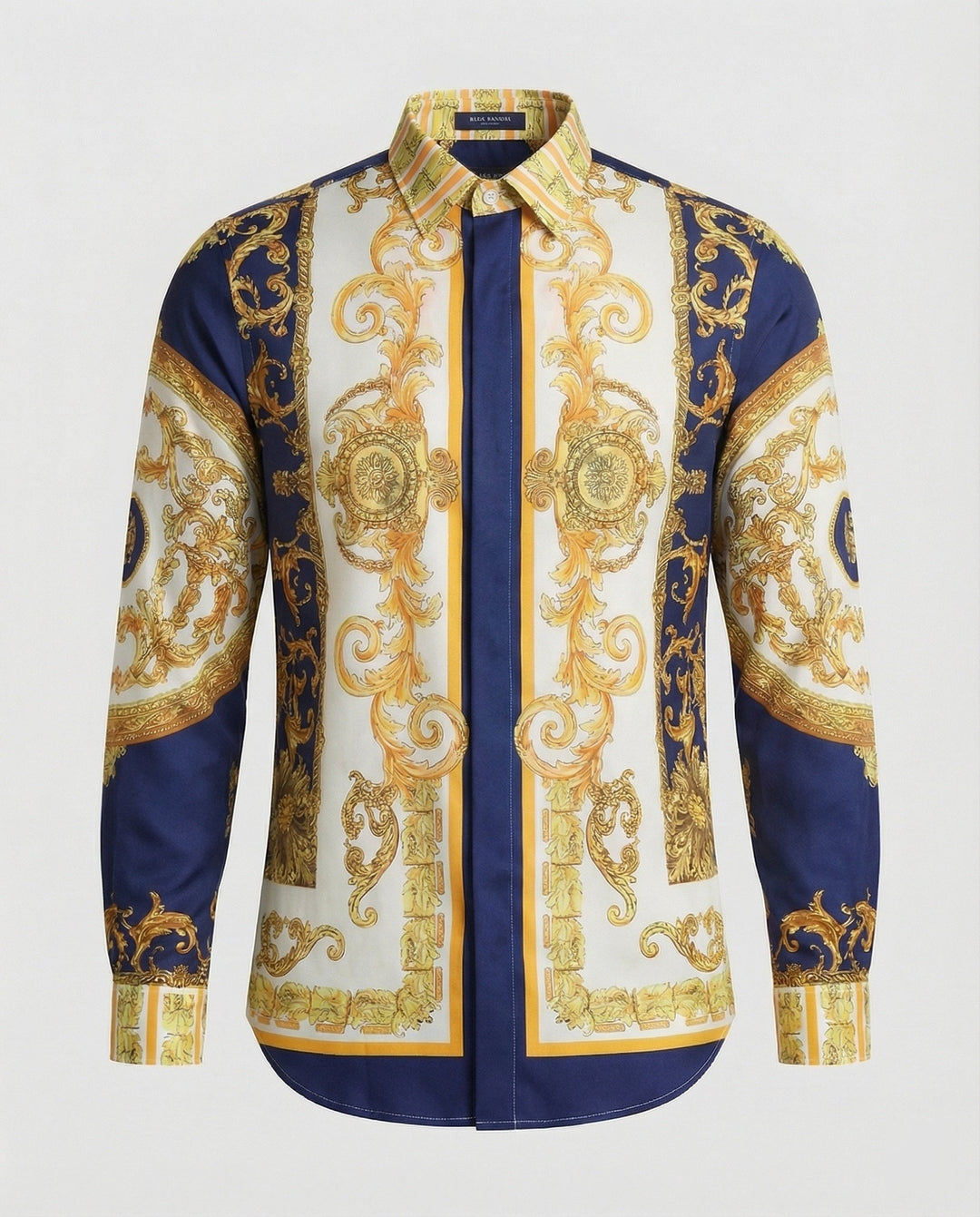 Men's Luxury Shirt with Impressive Baroque Pattern Mune Fashion