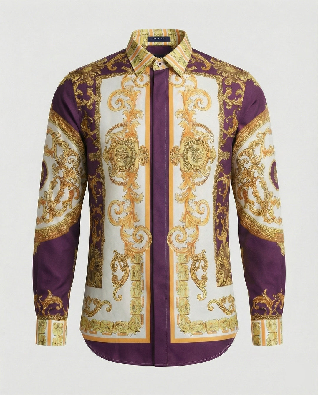 Men's Luxury Shirt with Impressive Baroque Pattern Mune Fashion