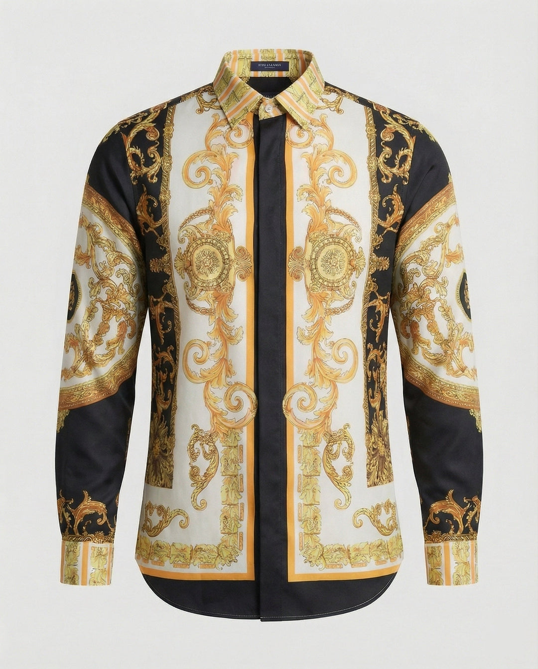 Men's Luxury Shirt with Impressive Baroque Pattern Mune Fashion