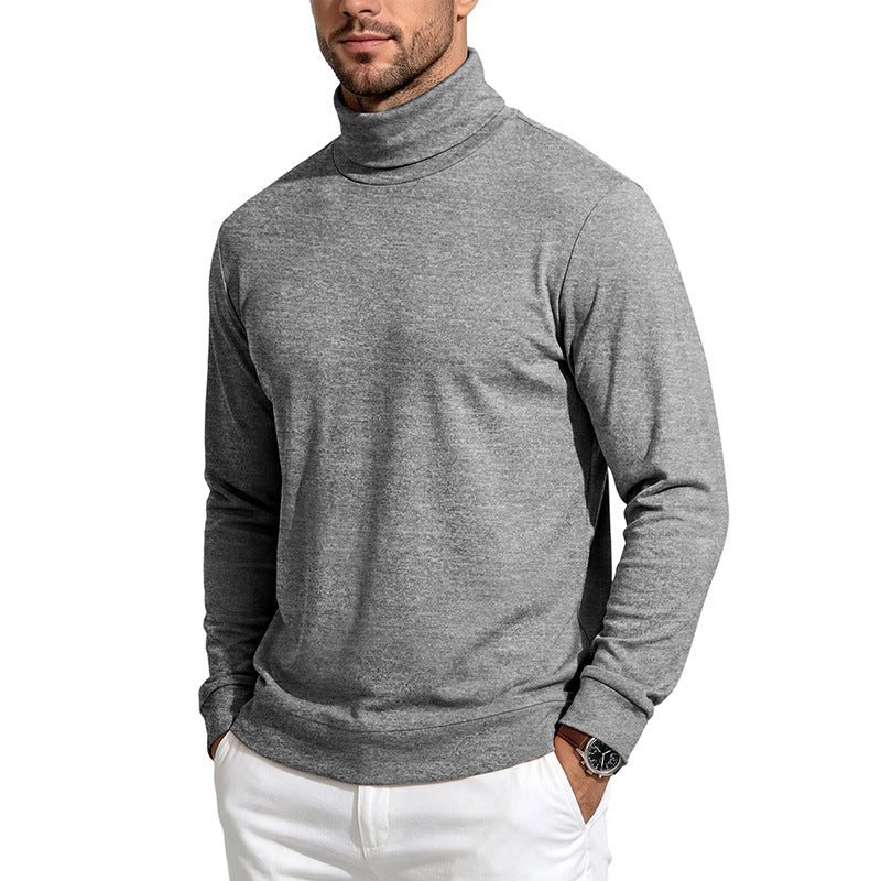 Men's fine knit roll neck sweater with a slim silhouette and elastic cuffs Mune Fashion