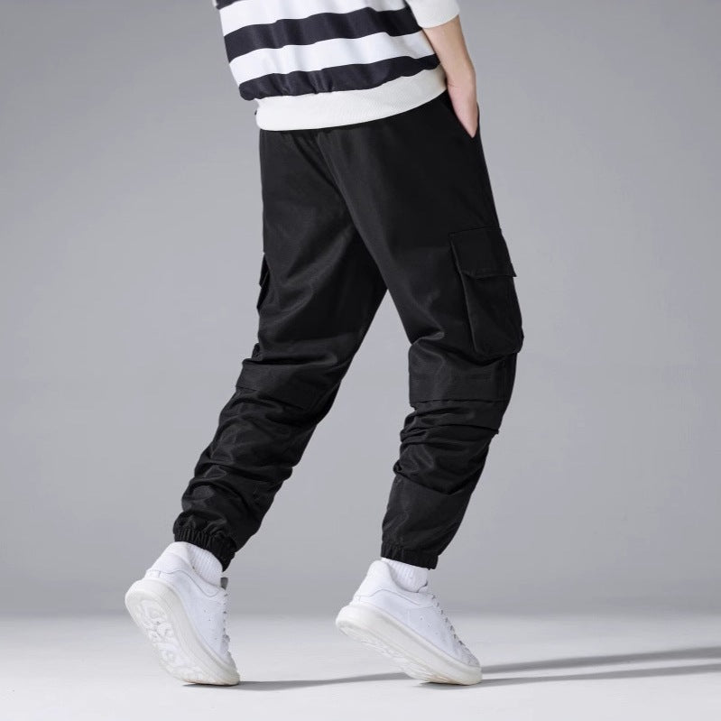 Men's Cargo Jogging Pants with Elastic Waistband, Drawstring & Multi-function Pockets Mune Fashion