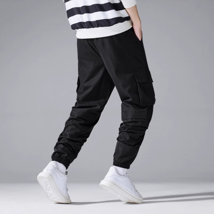Men's Cargo Jogging Pants with Elastic Waistband, Drawstring & Multi-function Pockets Mune Fashion
