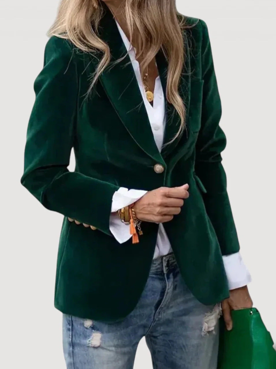 Women's Elegant Velvet Blazer