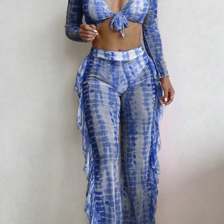 Ladies Beachwear Set with playful wrap design and shimmering accents Mune Fashion