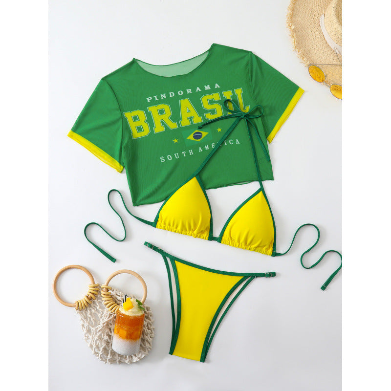 Women's Sexy Two-Piece Bikini Set with Sporty Top Mune Fashion