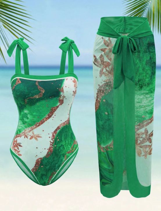 Women's swimsuit with matching transparent beach cover-up Mune Fashion