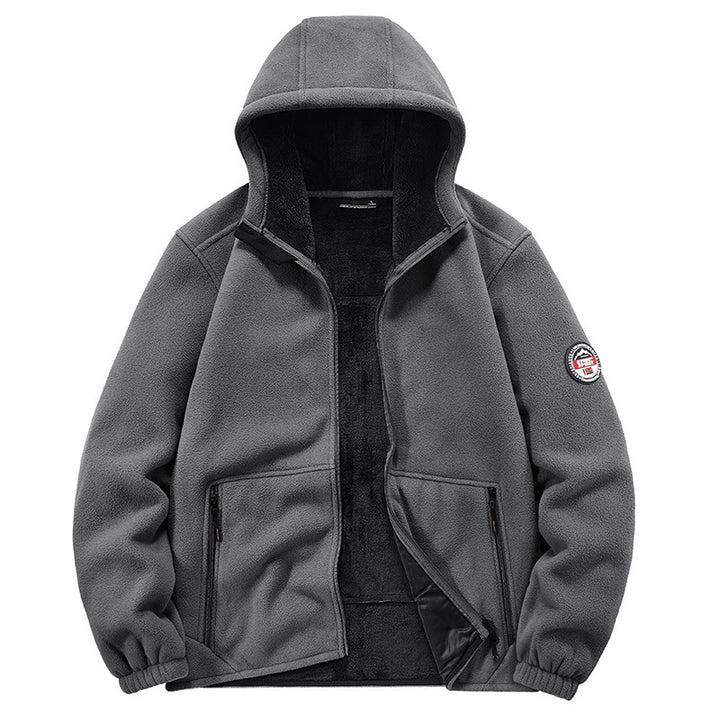 Men's Thermo-Fleece Hoodie with insulating Sherpa trim and concealed zip pockets Mune Fashion