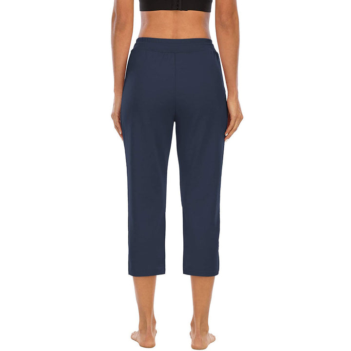 Women's comfortable lounge pants with high waist, drawstring, side pockets, and light stretch. Mune Fashion