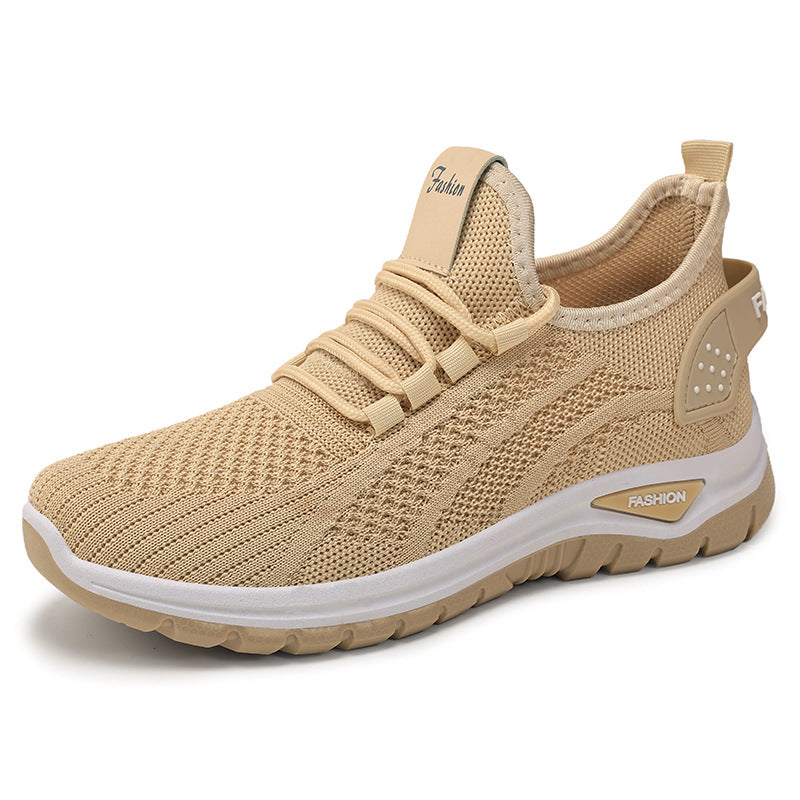 Women's sock-like knit-fit sneakers with elastic lacing, perforated heel reinforcement, and cushioned platform sole Mune Fashion