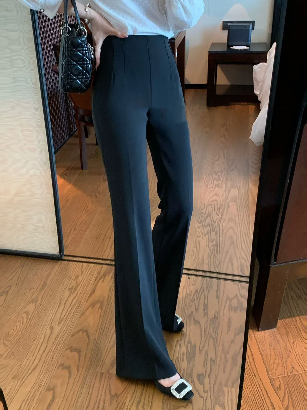 Ladies Elegant High Waisted Palazzo Pants Mune Fashion