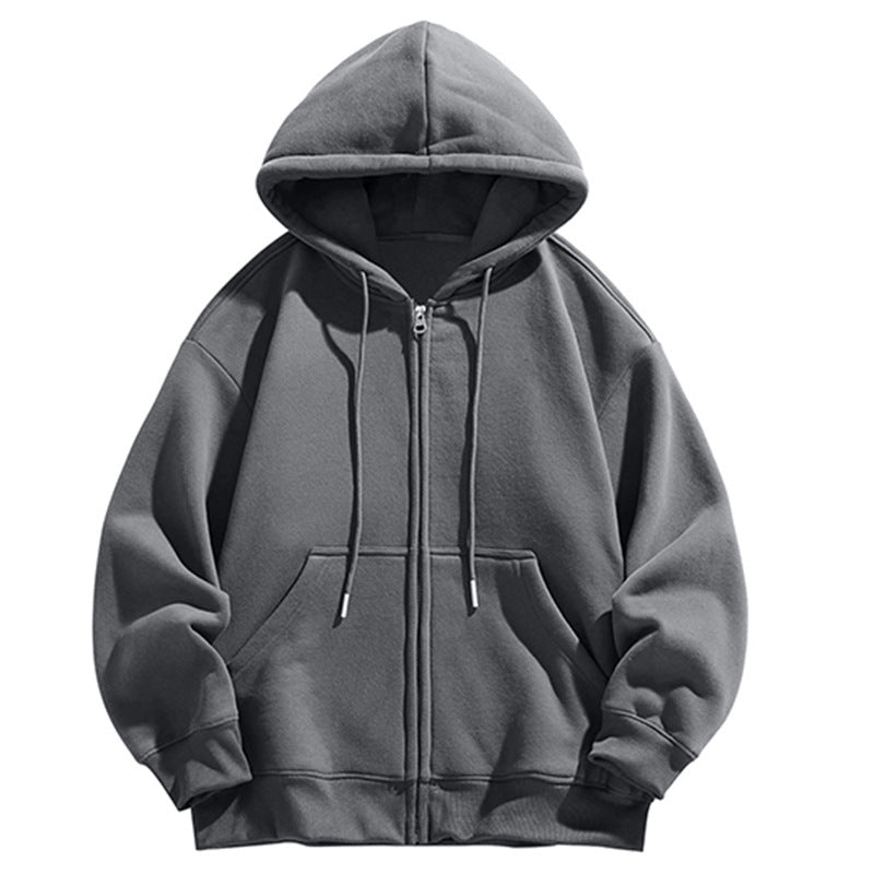 Men's Oversized Hooded Sweat Jacket with Full Zip and Kangaroo Pocket Mune Fashion
