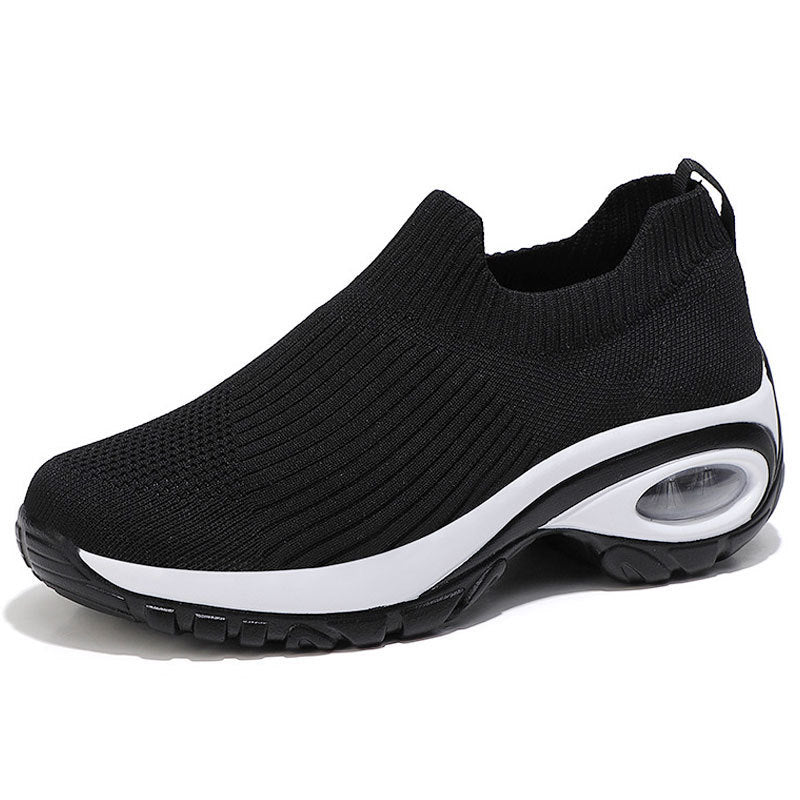 Women's Knit Sneaker Socks with Air Cushion Wedge Sole Mune Fashion