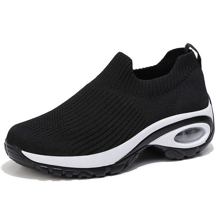 Women's Knit Sneaker Socks with Air Cushion Wedge Sole Mune Fashion
