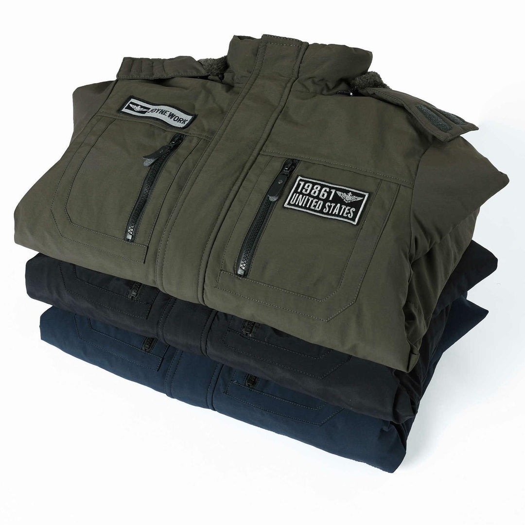 Men's Military-Influenced Thermal Parka with warming fleece lining and multifunctional pockets Mune Fashion