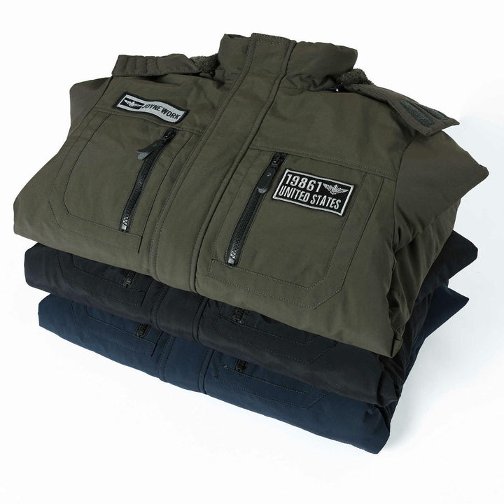 Men's Military-Influenced Thermal Parka with warming fleece lining and multifunctional pockets Mune Fashion