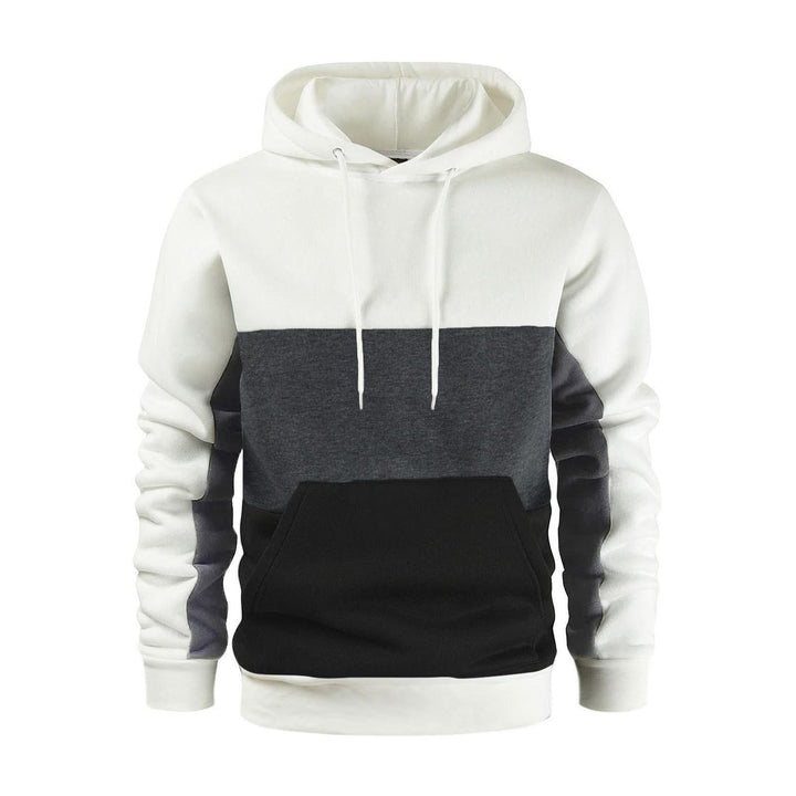 Unisex hooded sweatshirt with drawstring, kangaroo pocket and color block design made of soft fleece Mune Fashion