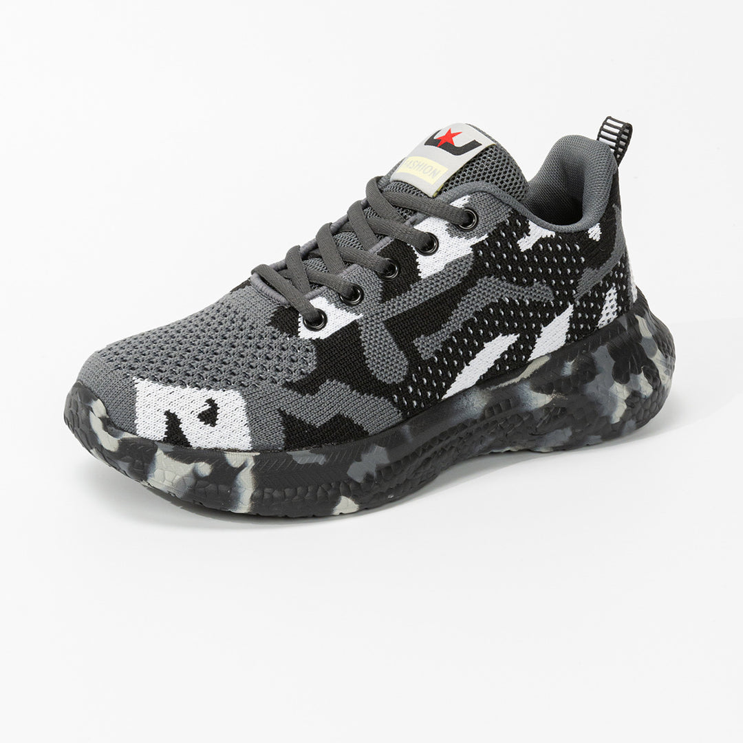 Unisex nan Camouflage Knit Sneakers with molded cushioning midsole and structured outsole design Mune Fashion