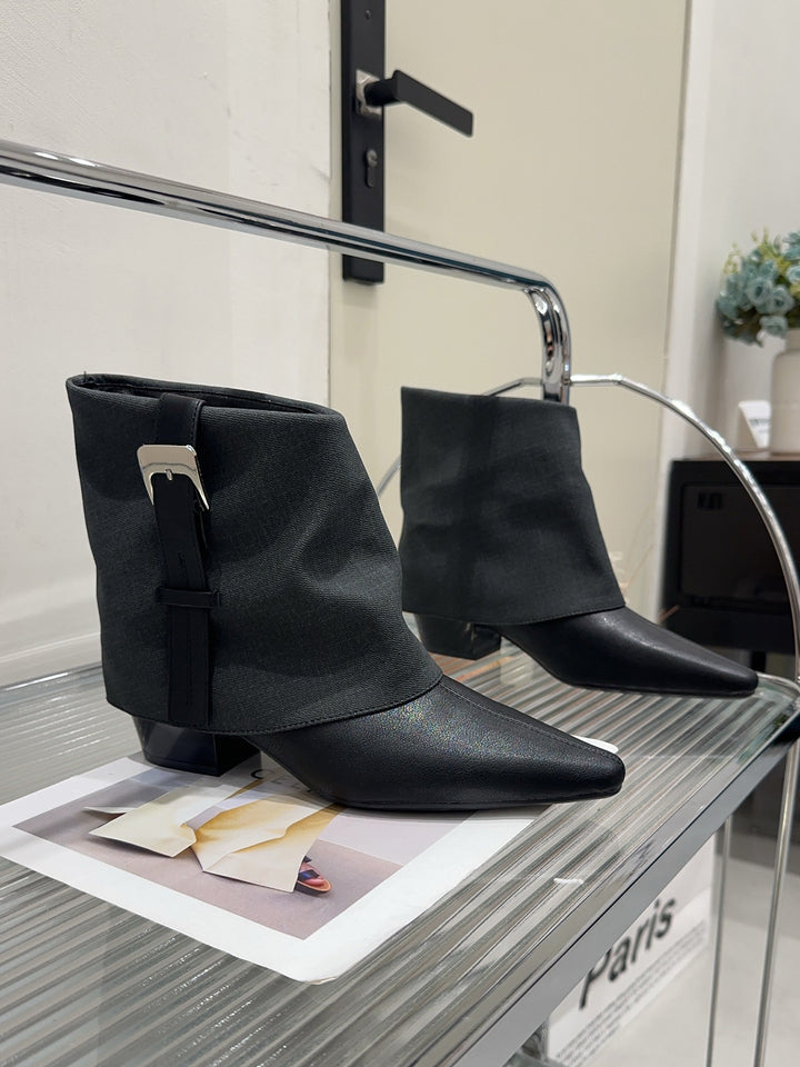 Women’s Fashion Ankle Boots with Elegant Wrap Design Mune Fashion