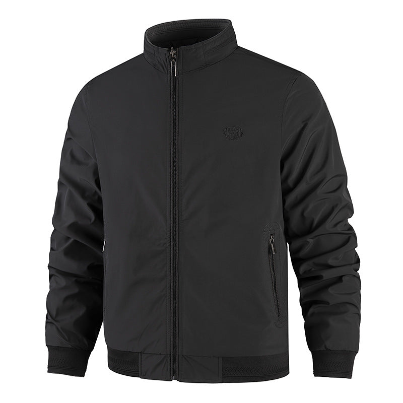 Men's Fashion Transitional Jacket with High Collar and Practical Side Pockets Mune Fashion