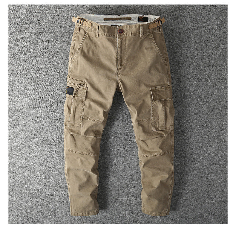 Men's robust cotton cargo pants with reinforced knees and adjustable waistband Mune Fashion