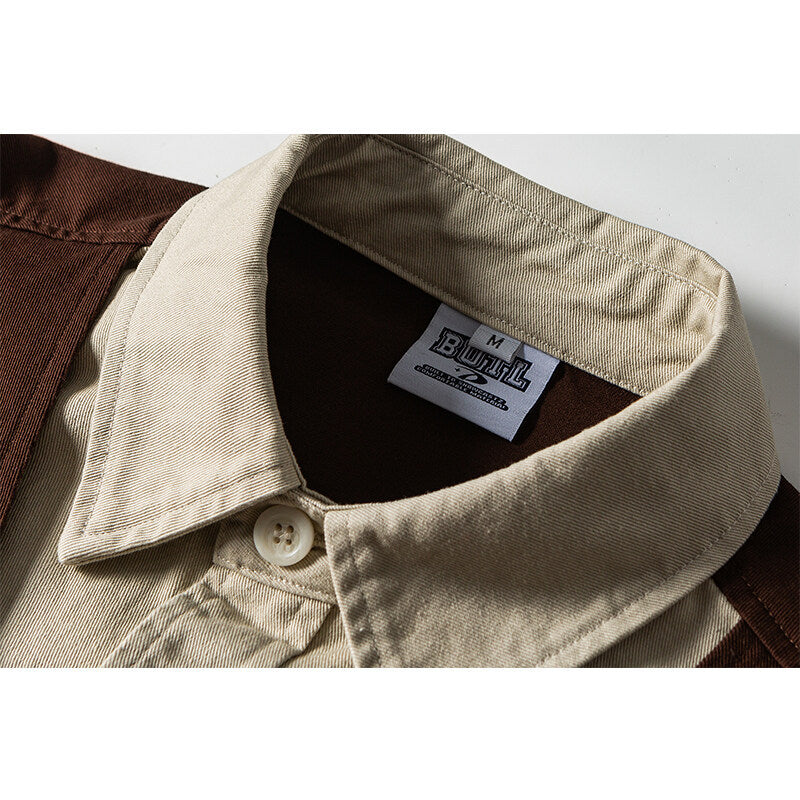 Men's utility vest with multifunctional pockets, half zip and integrated shirt layer Mune Fashion