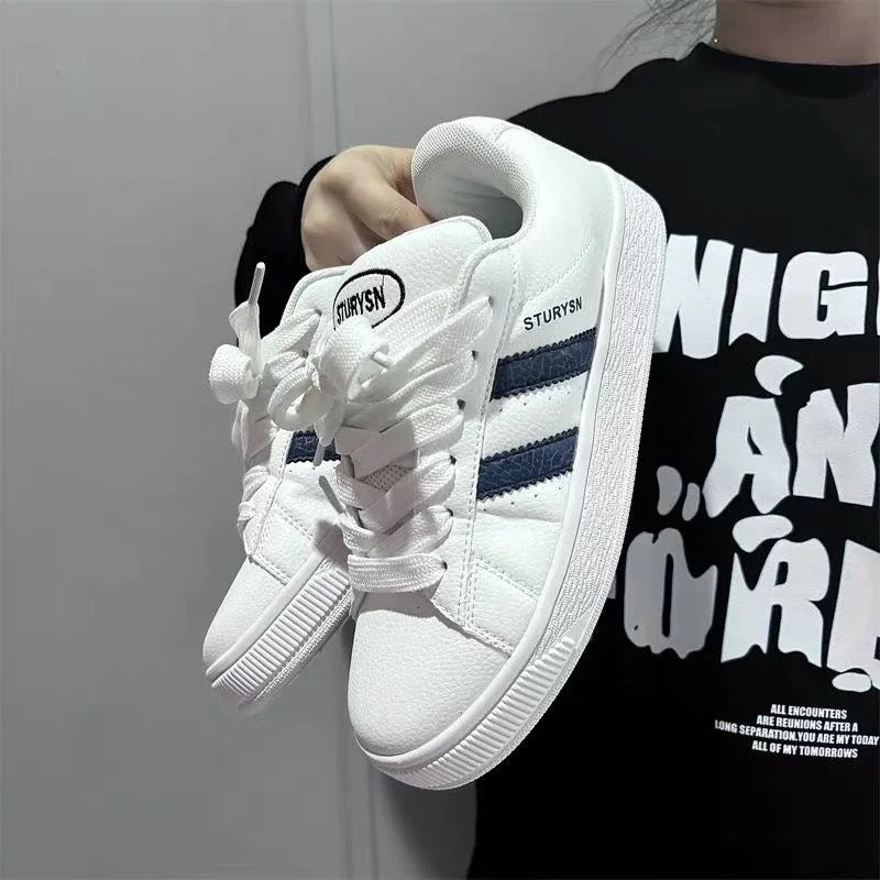 Ladies Sporty Sneakers with Classic Stripe Design Mune Fashion