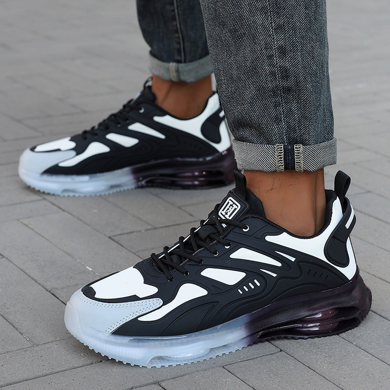 Men's futuristic performance-oriented lifestyle sneakers with continuous air chamber sole and thermoformed plastic applications Mune Fashion