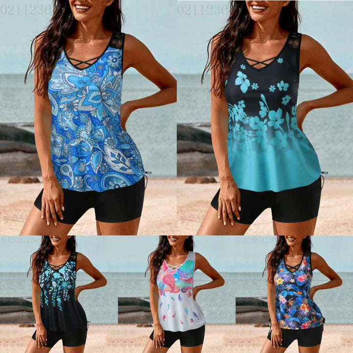 Ladies Tankini Set with High Waist and Sporty Flair Mune Fashion
