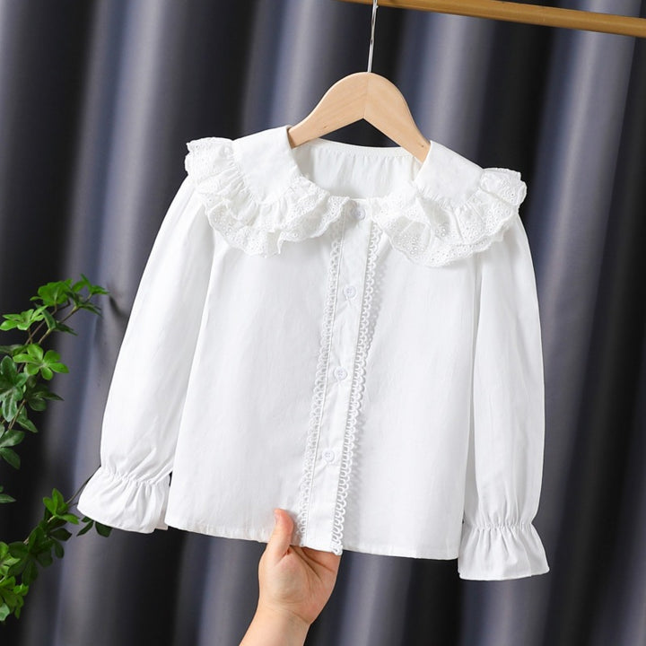 Women's blouse with ruffle details and romantic puff sleeves Mune Fashion