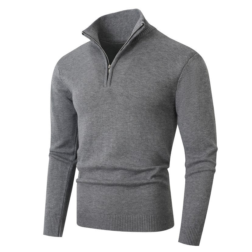 Men's sweater with half zipper and fine merino mix Mune Fashion