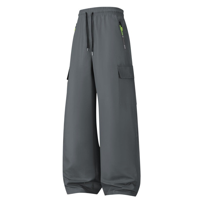 Men's Loose Utility Cargo Shorts with Elastic Waistband, Drawstring & Zipper Pockets Mune Fashion